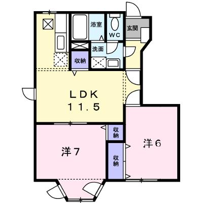 ハックベリーＳ　Ａ 102【管理NO：1-009580601-01020】 ★家具家電は申し込み後に搬入します★の外観画像