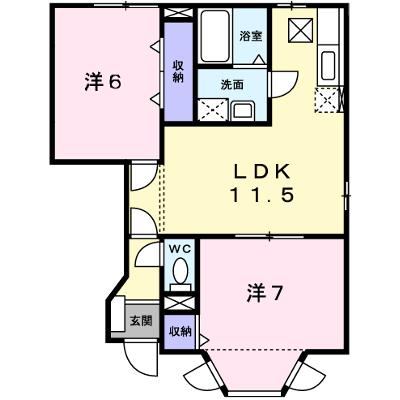 アムラインＢ 103【管理NO：1-007537502-01030】 ★家具家電は申し込み後に搬入します★の外観画像