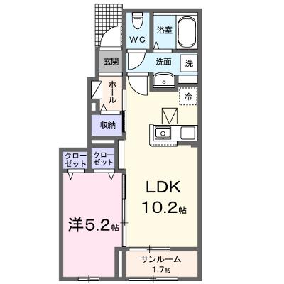 レジデンス・サツキⅠ 101【管理NO：1-027739701-01010】 ★家具家電は申し込み後に搬入しますの外観画像