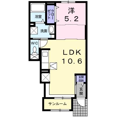 マリオ今国府町Ａ 103【管理NO：1-025940201-01030】 ★家具家電は申し込み後に搬入します 2026年08月上旬入居可能の外観画像