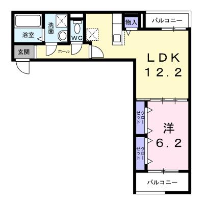 アプリコットⅢ 202【管理NO：1-027495301-02020】 ★家具家電は申し込み後に搬入しますの外観画像