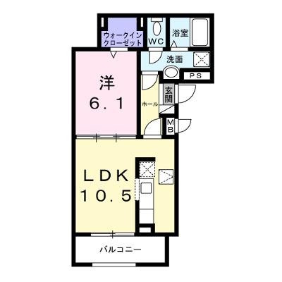 アプリコットⅢ 101【管理NO：1-027495301-01010】 ★家具家電は申し込み後に搬入しますの外観画像
