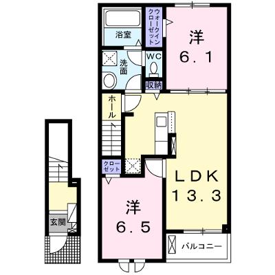 エレガンス　ハネカ 203【管理NO：1-027172901-02030】 ★家具家電は申し込み後に搬入しますの外観画像