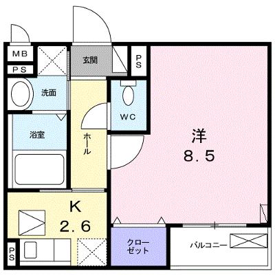 クレディーカーサ 103【管理NO：1-016118601-01030】 ★家具家電は申し込み後に搬入しますの外観画像
