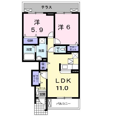 プラシード　セレノ　Ｄ 105【管理NO：1-016759504-01040】 2026年07月下旬入居可能の外観画像