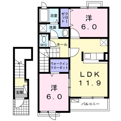 プロムナード 202【管理NO：1-018899401-02020】 ★家具家電は申し込み後に搬入します★の外観画像