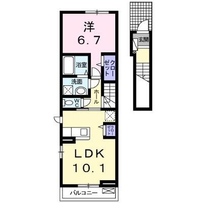 エスポワールドミール 205【管理NO：1-018970101-02040】 ★家具家電は申し込み後に搬入しますの外観画像