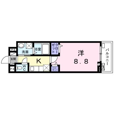 シャトーエレガント 202【管理NO：1-026763801-02020】 ★家具家電は申し込み後に搬入しますの外観画像