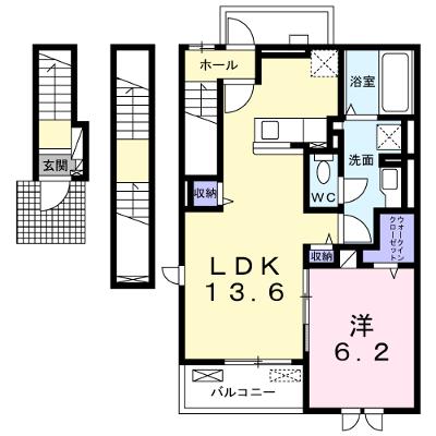 リエート　柳田 301【管理NO：1-025132401-03010】 ★家具家電は申し込み後に搬入しますの外観画像