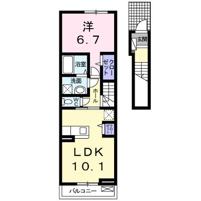 エスポワールドミール 203【管理NO：1-018970101-02030】 ★家具家電は申し込み後に搬入しますの外観画像