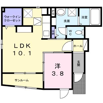 リアーレ丑寅 101【管理NO：1-023013101-01010】 ★家具家電は申し込み後に搬入しますの外観画像