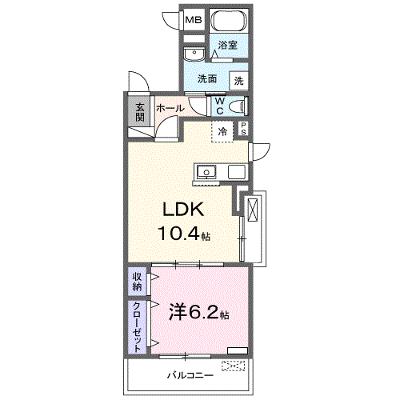 フィオーレカーサ 101【管理NO：1-028697201-01010】 ★家具家電は申し込み後に搬入します★ ★2026年09月下旬入居可能★の外観画像
