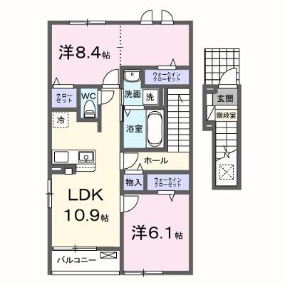 クラール倉治Ｃ 205【管理NO：1-028204703-02050】 ★家具家電は申し込み後に搬入します★の外観画像