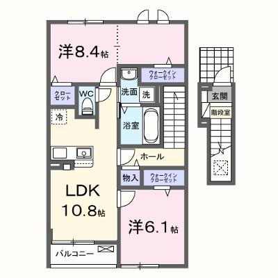 クラール倉治Ｃ 204【管理NO：1-028204703-02040】 ★家具家電は申し込み後に搬入します★ ★2026年09月下旬入居可能★の外観画像