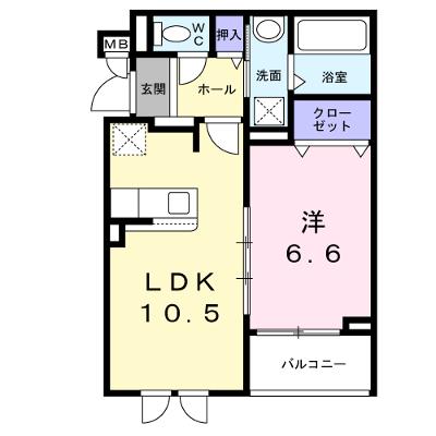 ルピナスＨｏｓｈｉｄａ 205【管理NO：1-027738301-02040】 ★家具家電は申し込み後に搬入します 2026年08月中旬入居可能の外観画像