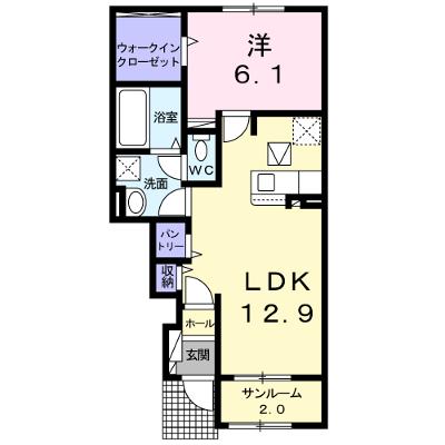 カーサ　フォンターナ 106【管理NO：1-026410601-01050】 ★家具家電は申し込み後に搬入しますの外観画像