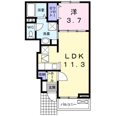 エルバウト 102【管理NO：1-018930901-01020】 ★家具家電は申し込み後に搬入します 2026年08月中旬入居可能の外観画像