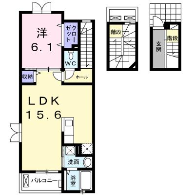アンジュ　ド　ルミエール 306【管理NO：1-018037501-03050】 ★家具家電は申し込み後に搬入しますの外観画像