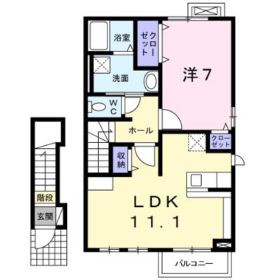フェリーチェⅠ 203【管理NO：1-017310801-02030】 ★家具家電は申し込み後に搬入しますの外観画像