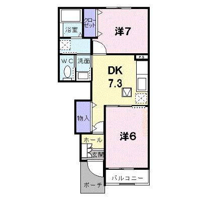 ファシネイション春日Ⅱ 102【管理NO：1-013381201-01020】 ★家具家電は申し込み後に搬入しますの外観画像