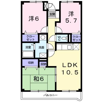 ラルジュウエスト 105【管理NO：1-007934801-01040】 ★家具家電は申し込み後に搬入しますの外観画像