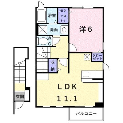 デイジー 202【管理NO：1-017276201-02020】 ★家具家電は申し込み後に搬入しますの外観画像