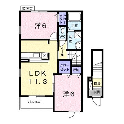 ブルーメ 201【管理NO：1-017507701-02010】 ★家具家電は申し込み後に搬入しますの外観画像