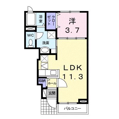 メゾンドソレイユⅡ 103【管理NO：1-017141502-01030】 ★家具家電は申し込み後に搬入します 2026年08月上旬入居可能の外観画像