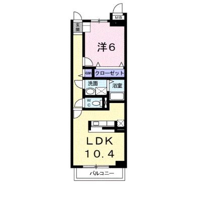 グランパレ 106【管理NO：1-015018801-01050】 ★家具家電は申し込み後に搬入します★ ★2026年08月中旬入居可能★の外観画像