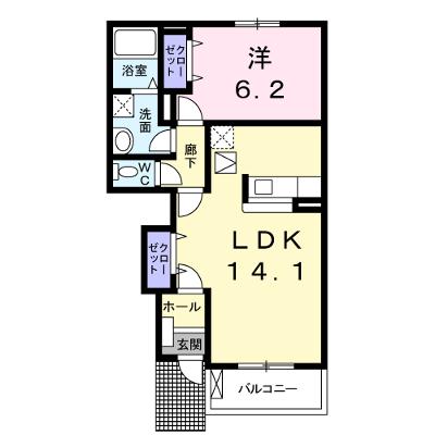 アルカンシエルⅠ 102【管理NO：1-014190501-01020】 ★家具家電は申し込み後に搬入します★の外観画像