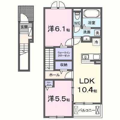 アルバ　エレガンテ　Ⅱ 203【管理NO：1-027640002-02030】 ★家具家電は申し込み後に搬入します 2026年08月中旬入居可能の外観画像
