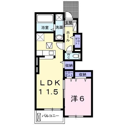 プランドール東佐野Ⅱ 102【管理NO：1-024701002-01020】 ★家具家電は申し込み後に搬入しますの外観画像