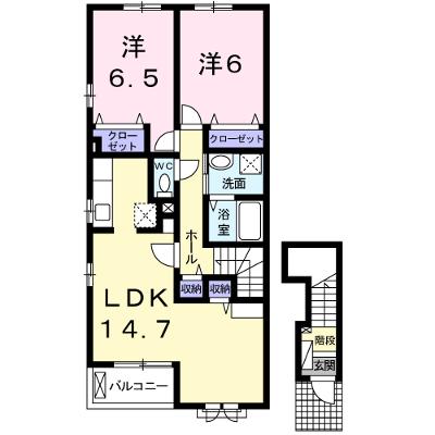 Ｍ・ミニョン 201【管理NO：1-019806801-02010】 ★家具家電は申し込み後に搬入します 2026年07月下旬入居可能の外観画像