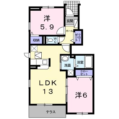 メゾン　ド　プラリネ 107【管理NO：1-017537601-01060】 ★家具家電は申し込み後に搬入しますの外観画像
