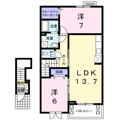 フォンテーヌ２番館 203【管理NO：1-016916101-02030】 ★家具家電は申し込み後に搬入しますの外観画像