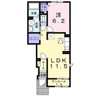 ベルシャイン　紀三井寺　Ⅰ 102【管理NO：1-027259201-01020】 ★家具家電は申し込み後に搬入しますの外観画像