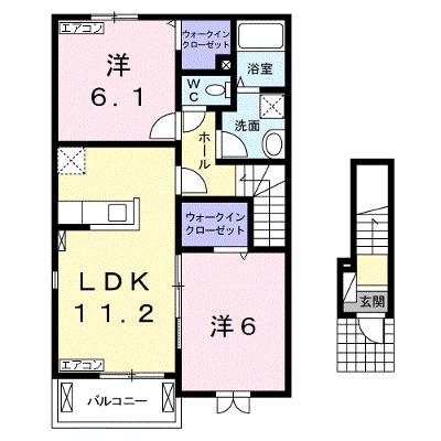 プリエール　Ⅱ 201【管理NO：1-018705702-02010】 ★家具家電は申し込み後に搬入しますの外観画像