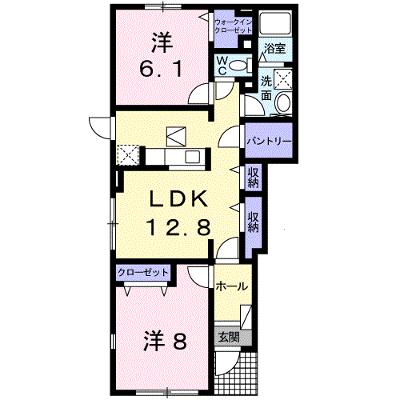 コート　デ　マグノリアⅢ 101【管理NO：1-018455701-01010】 ★家具家電は申し込み後に搬入します★の外観画像