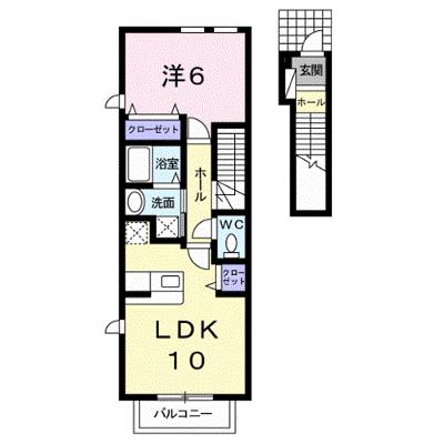 ブリジャールⅡ 202【管理NO：1-018328402-02020】 ★家具家電は申し込み後に搬入しますの外観画像