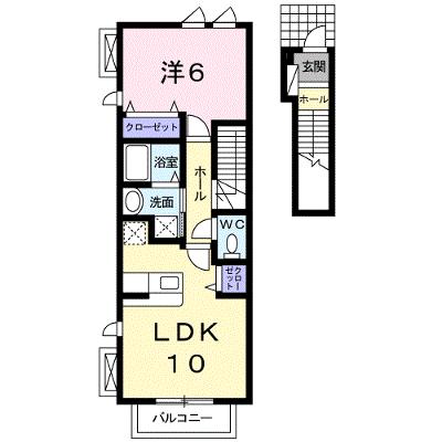 ランジュ 203【管理NO：1-016440001-02030】 ★家具家電は申し込み後に搬入しますの外観画像