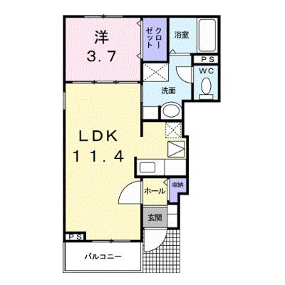 プリムローズ　Ⅰ 101【管理NO：1-015864001-01010】 ★家具家電は申し込み後に搬入しますの外観画像