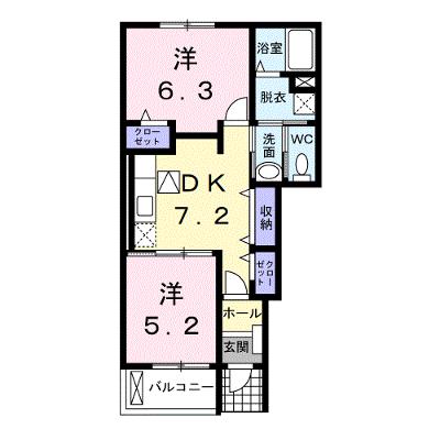 プランドール　２ 103【管理NO：1-015482302-01030】 ★家具家電は申し込み後に搬入しますの外観画像