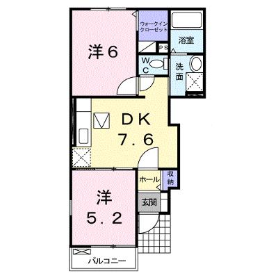 アヴニール　Ⅱ 101【管理NO：1-014851601-01010】 ★家具家電は申し込み後に搬入しますの外観画像