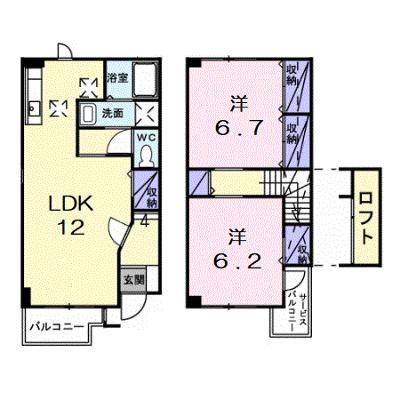 ソレイユＭⅡ 103【管理NO：1-012052501-01030】 ★家具家電は申し込み後に搬入します★の外観画像