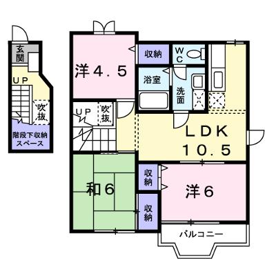 シャン・ド・フルール 201【管理NO：1-009558201-02010】 ★家具家電は申し込み後に搬入しますの外観画像