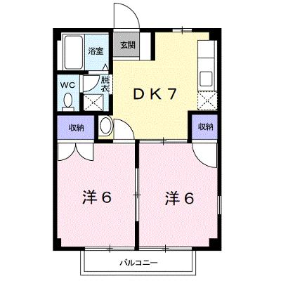 コーポコマツ 201【管理NO：1-007316601-02010】 ★家具家電は申し込み後に搬入します★の外観画像