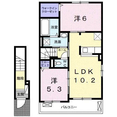 カーサ　デ　ベラーノⅠ 205【管理NO：1-023680801-02040】 ★家具家電は申し込み後に搬入しますの外観画像