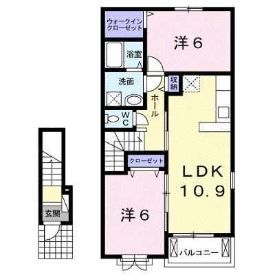 ラヴィーン（ＲＡＶＩＮＥ）Ⅰ 203【管理NO：1-022506101-02030】 ★家具家電は申し込み後に搬入します★の外観画像
