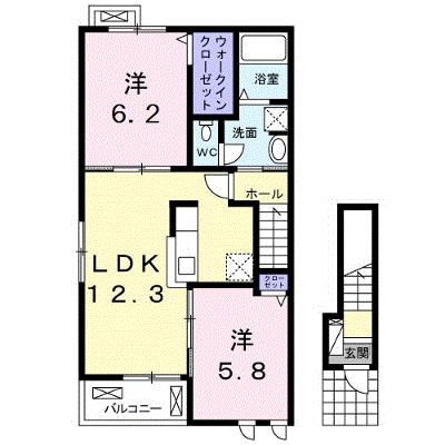 カンタービレ西浜Ⅰ 201【管理NO：1-021760801-02010】 ★家具家電は申し込み後に搬入しますの外観画像