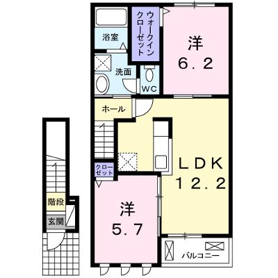 ボヌール岩橋　Ⅰ 202【管理NO：1-020842501-02020】 ★家具家電は申し込み後に搬入しますの外観画像